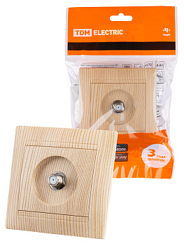 TDM Розетка SAT (F-разъем) 0-2400МГц сосна "Лама" SQ1815-0321