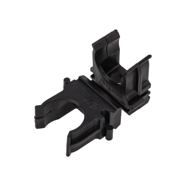 Крепеж-клипса для трубы ø 16 мм, черная (100 шт./уп.) Rexant 28-0116-3