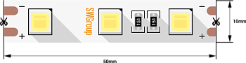 SWG Лента светодиодная стандарт 5054, 60 LED/м, 14,4 Вт/м, 12В , IP20, Цвет: Холодный белый SWG560-4.1-14.4-W