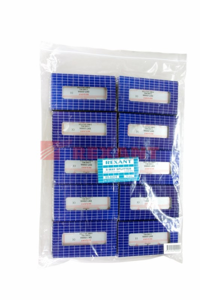 Купить Делитель ТВ х 8 под F Разъем 5-2500 МГц "СПУТНИК" Rexant 05-6205