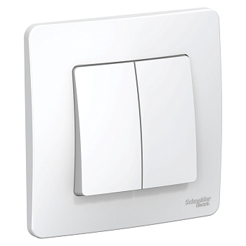 Systeme Electric Blanca внутр Бел Выключатель 2-клавишный, 10А, 250B