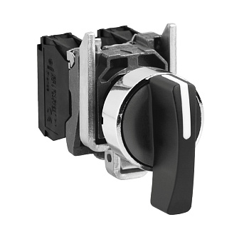 SE XB4 Переключатель 1-0-2 черный 2НО, удлинённая рукоятка XB4BJ33