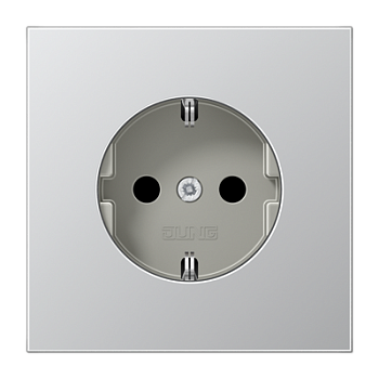 JUNG SCHUKO®-розетка 16 A / 250 B ~, алюминий AL1521