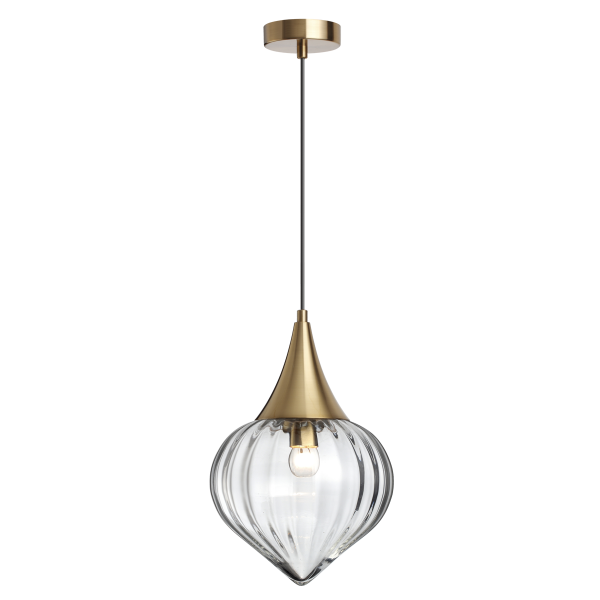 Купить Odeon Light 4950/1 PENDANT ODL22 241 бронзовый/прозрачный/стекло Подвес E27 1*60W KESTA