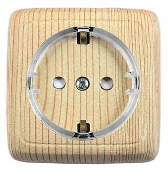 Hegel Альфа наруж Сосна РА16-173-02 Розетка с/з, с изол. пластиной