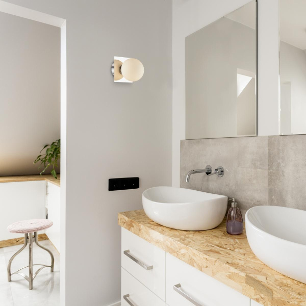 Купить Lumion 4566/1W VINTAGE LN21 хром Бра с выключателем IP44 G9 40W 220V ASTRID