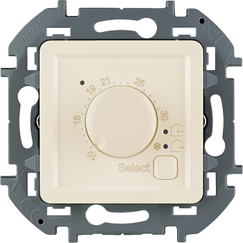 Legrand INSPIRIA Слоновая кость Термостат с внешним датчиком для тёплых полов 673811