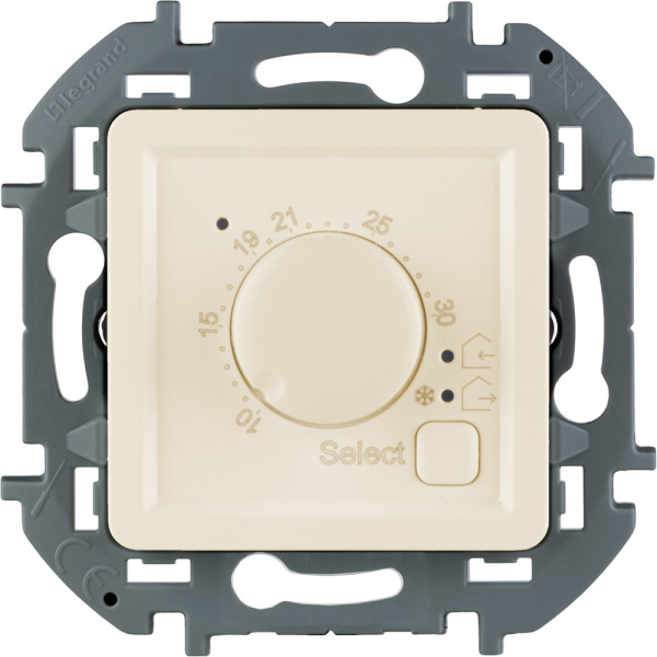 Legrand INSPIRIA Слоновая кость Термостат с внешним датчиком для тёплых полов 673811
