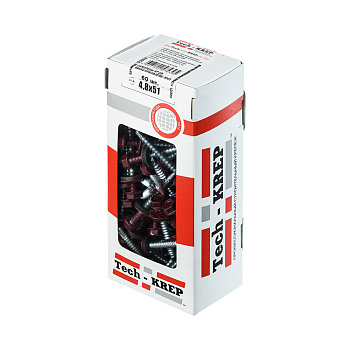 Tech-Krep Саморез КР св. 4,8х51 RAL-3005 (винно-красный) (60 шт) - коробка с ок 125553