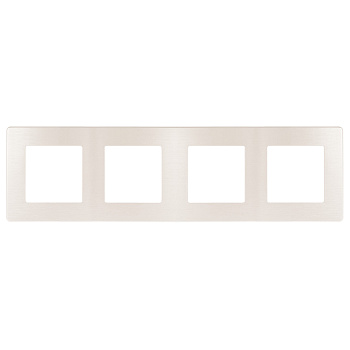 ЭРА Рамка для розеток и выключателей Серия 12 12-5104-15 на 4 поста, Сатин, перламутр