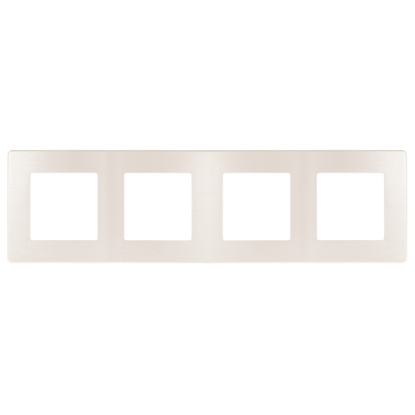 ЭРА Рамка для розеток и выключателей Серия 12 12-5104-15 на 4 поста, Сатин, перламутр