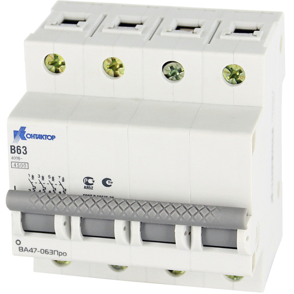 Контактор (Legrand) ВА47-063Про, 4P, 50A, Icu-4,5kA, х-ка С