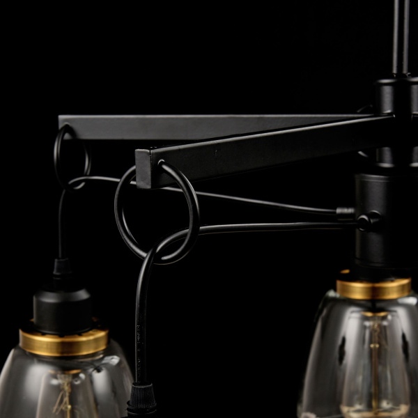 Купить Freya Loft Louise Черный Люстра E27 60W FR4167-PL-05-BL