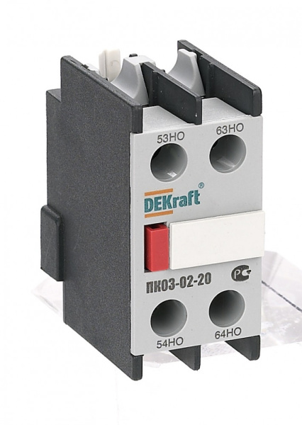 Dekraft Приставка конт. доп.контакты 2НО лицевой установки ПК-03