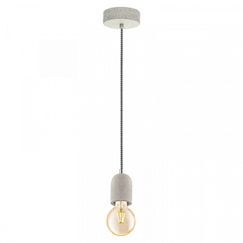 Eglo 32531 Подвес YORTH, 1х60W (E27), 110, H2000, сталь, cерый, черно-белый кабель