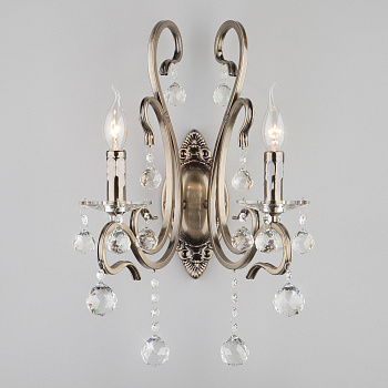 Eurosvet Бра с хрусталем 12505/2 античная бронза 00000059675