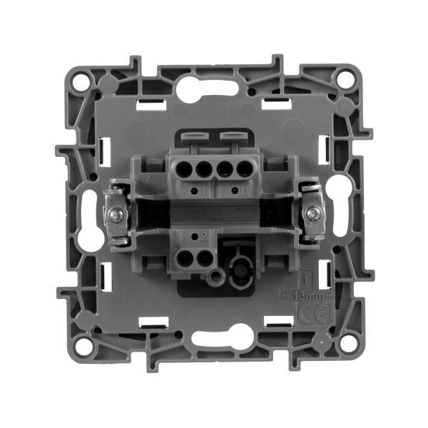 Купить Legrand Etika Алюминий Выключатель 1-клавишный, автоматические клеммы, 10AX, 250 В 672401