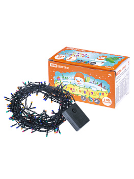 TDM Гирлянда новогодняя, МГ 100, 220 В, многоцветная, 5 м, 8 режимов SQ0361-0005