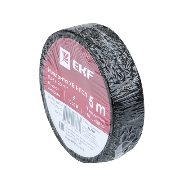 Купить EKF PROxima Изолента ХБ 1-ПОЛ 20мм/5м (70г)