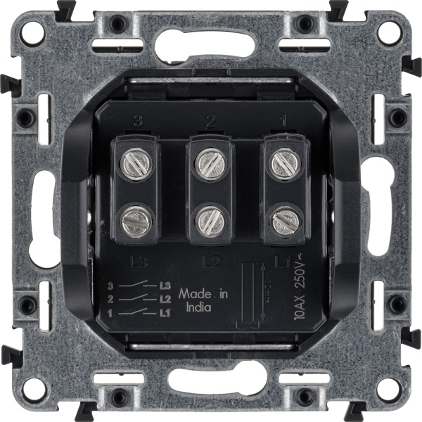 Купить Legrand Valena LIFE DIY Сл.кость Выключатель 3-клавишный 10А 250В 752503