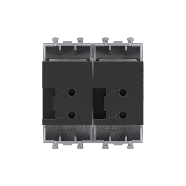 Купить DKC USB зарядное устройство модульное,  "Avanti", "Закаленная сталь", 2модуля