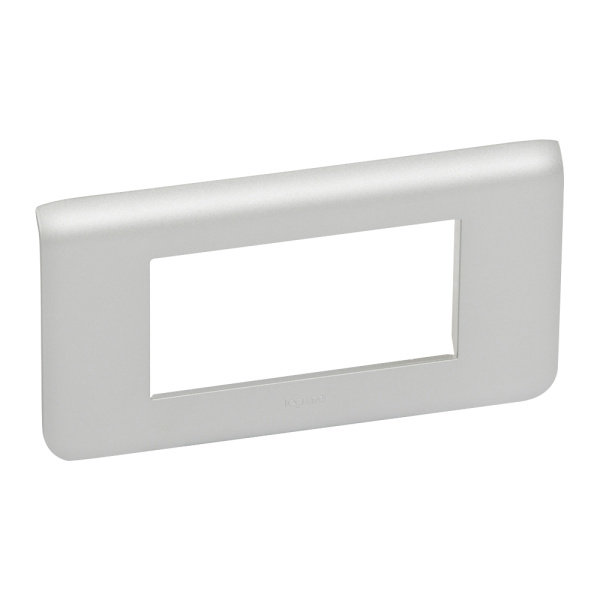 Legrand Mosaic Алюминий Рамка пластиковая горизонтальная 4 модуля 079314