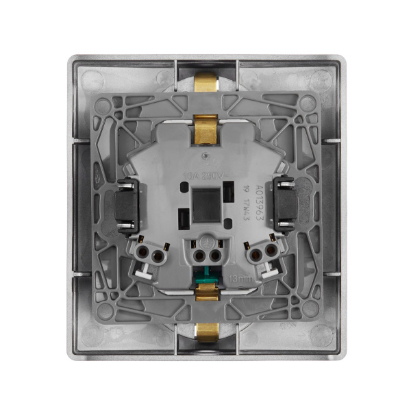 Купить Legrand Etika Антрацит Розетка 2-ая с/з со шторками, авт. клем. 672633