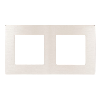 ЭРА Рамка для розеток и выключателей Серия 12 12-5102-15 на 2 поста, Сатин, перламутр