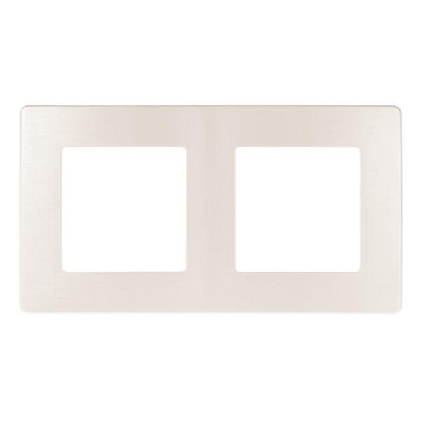 ЭРА Рамка для розеток и выключателей Серия 12 12-5102-15 на 2 поста, Сатин, перламутр