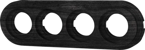 BIRONI Лизетта Бук Угольно-черный Рамка 4-ая (накладной монтаж) BF1-640-119