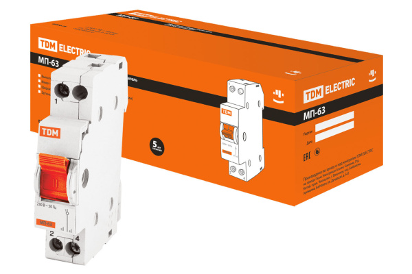 Купить TDM Модульный переключатель трехпозиционный МП-63 1P 16А SQ0224-0003