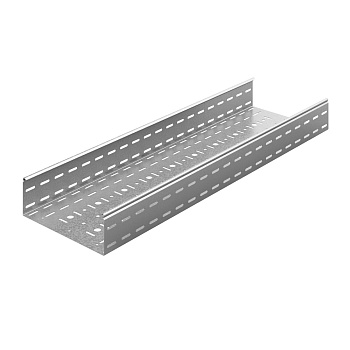 OSTEC Универсальный лоток перфорированный 300х100х3000, толщ. 1,0 мм, Сендзимир цинк