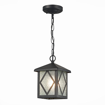 ST LUCE  SL084.403.01 Светильник уличный подвесной Черный/Черный, Прозрачный E27 1*60W