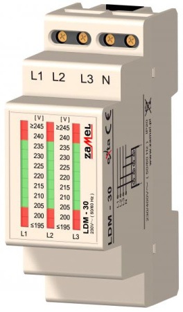 Zamel Указатель уровня напряжения 3Ф 195-245VAC IP20 на DIN рейку LDM-30