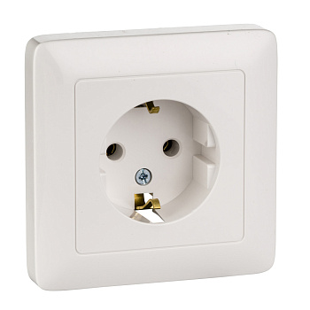 Systeme Electric Wessen ХИТ внутр Бел Розетка с/з без шторок, 16А, 250В