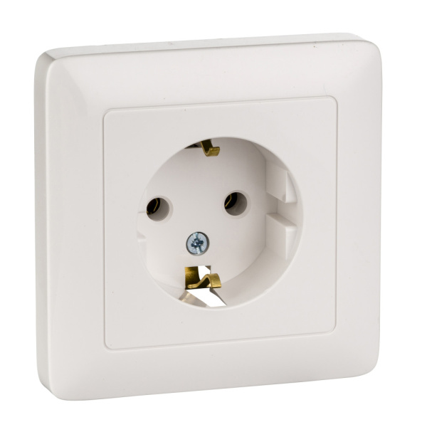 Systeme Electric Wessen ХИТ внутр Бел Розетка с/з без шторок, 16А, 250В