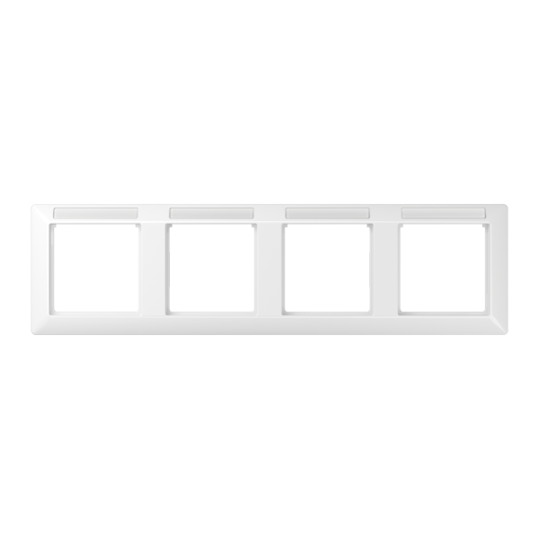 JUNG Рамка 4-кратная горизонтальная с полем для надписи белая AS5840BFINAWW