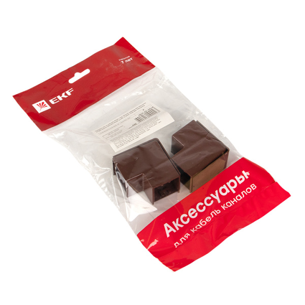 Купить EKF PROxima Поворот 90 гр. (25х25) (4 шт) Plast под темное дерево