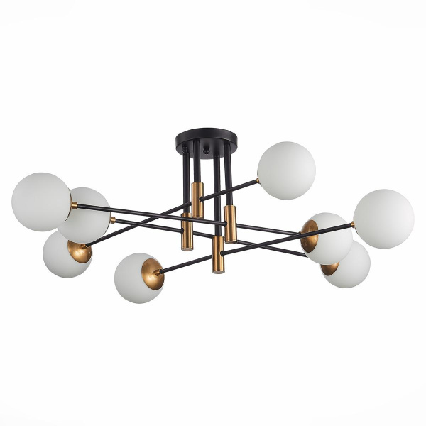 ST Luce SL1203.402.08 Люстра потолочная Бронза,Черный/Белый E27 8*40W