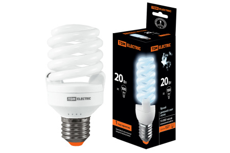 TDM Лампа энергосберегающая КЛЛ-FSТ2-20 Вт-4200 К–Е27 SQ0323-0069