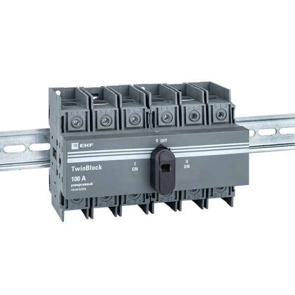 Купить EKF PROxima Рубильник 100A 3P реверсивный c рукояткой для прямой установки TwinBlock