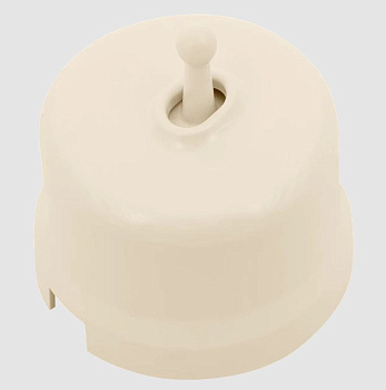 BIRONI Лизетта Пластик Песочное золото Выключатель перекрестный 1-кл (тумблерный) B1-232-24-PB