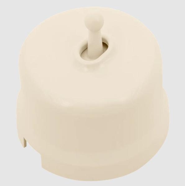 BIRONI Лизетта Пластик Песочное золото Выключатель перекрестный 1-кл (тумблерный) B1-232-24-PB