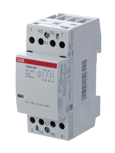 ABB Контактор ESB25-22N-06 модульный (25А АС-1, 2НО+2НЗ), катушка 230В AC/DC 1SAE231111R0622