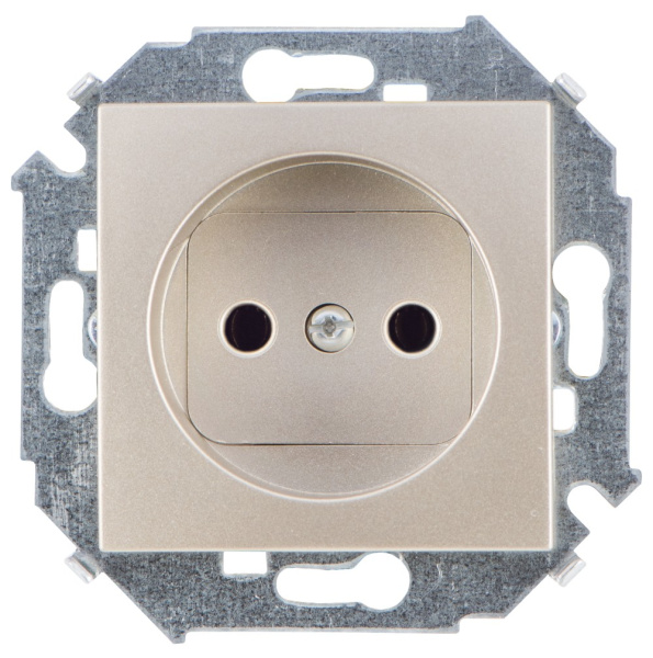 Simon 15 Шампань Розетка б/з, 16А, 250В, винт.зажим 1591431-034