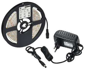 IEK Комплект DIY (2835WW60-4,8-IP65-12В 5м + др. + выкл.)