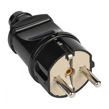 EKF PROxima Вилка прямая с/з черн. 16А 250В