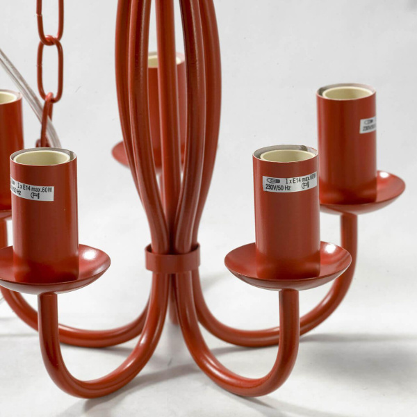 Купить Lussole LGO Металл Красный /  Без плафона Люстра E14 60W LSP-9915