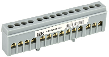 IEK Шина L фаза в корп изол на DIN-рейку ШНИ-6х9-14-К-Ср