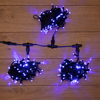 NEON-NIGHT Гирлянда "LED ClipLight" 24V, 3 нити по 10 метров, цвет диодов Синий 323-313 NEON-NIGHT Гирлянда "LED ClipLight" 24V, 3 нити по 10 метров, цвет диодов Синий 323-313